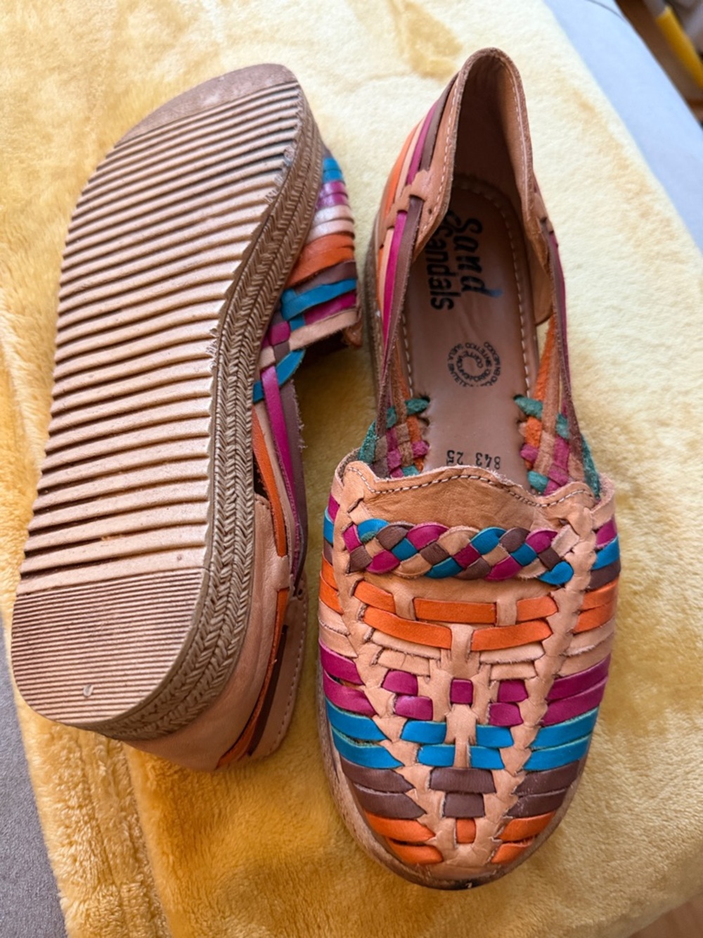 Multicolor Woven Leather Slip-On Loafers -